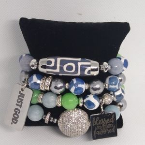 Gemstone bracelet stack